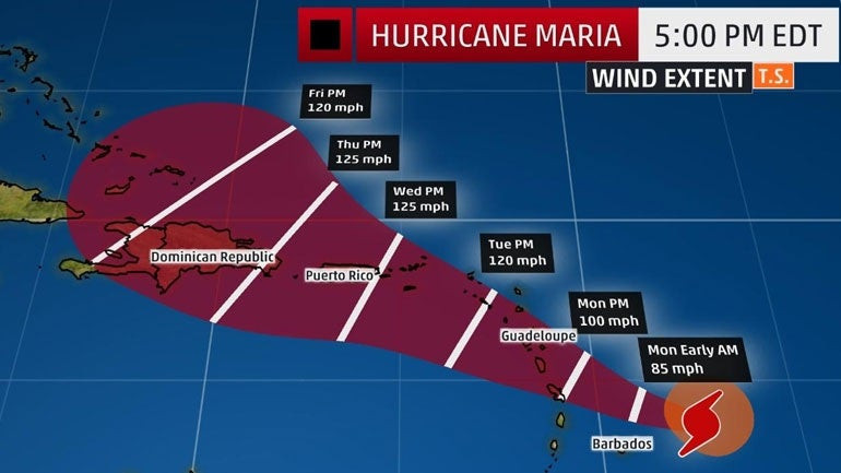 Μετά τον κυκλώνα «Ίρμα» έρχεται η «Μαρία» – Ενισχύθηκε από τροπική καταιγίδα και θα πλήξει την Καραϊβική